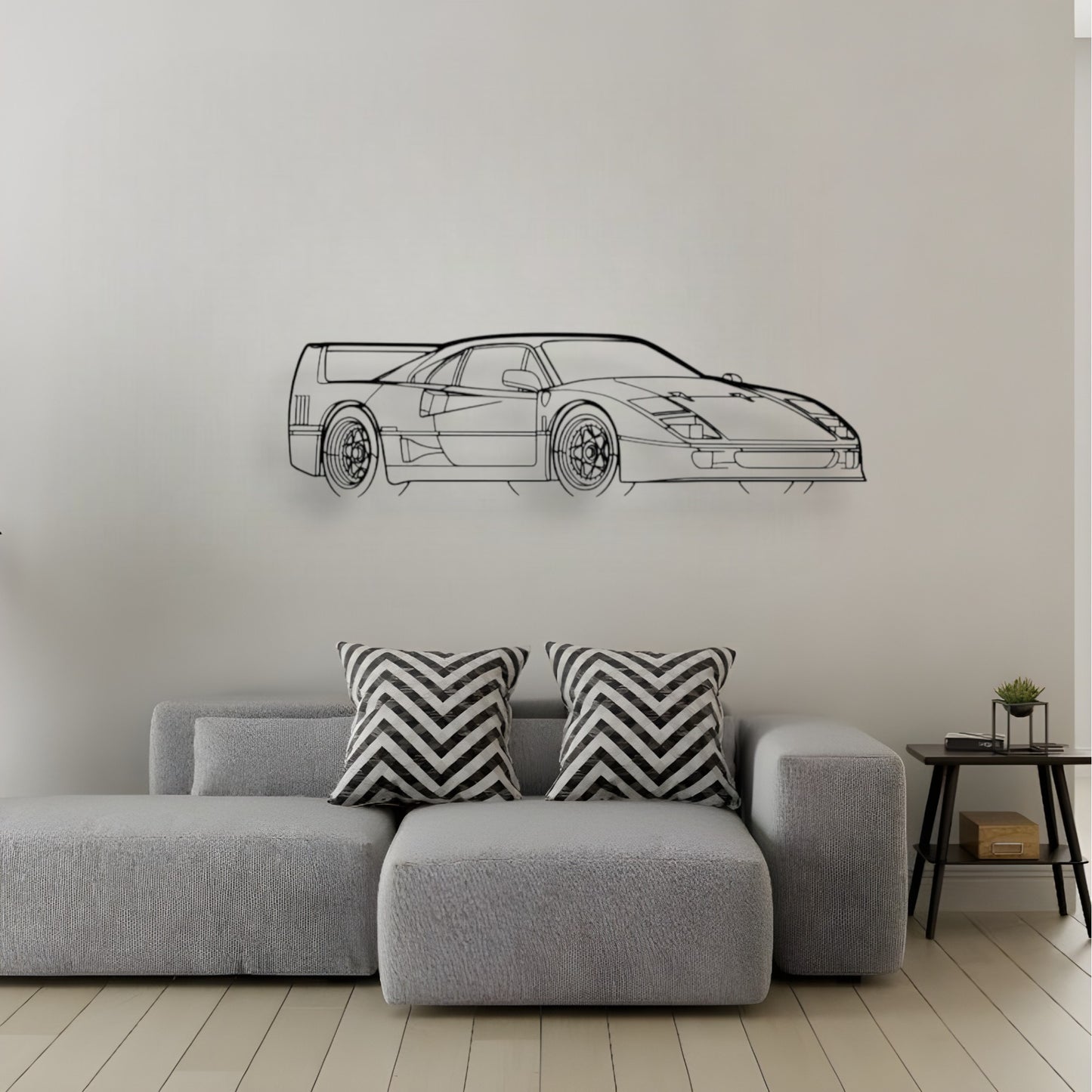 Ferrari F40 (Décoration Murale en Métal)