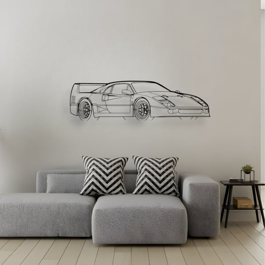 Ferrari F40 (Décoration Murale en Métal)