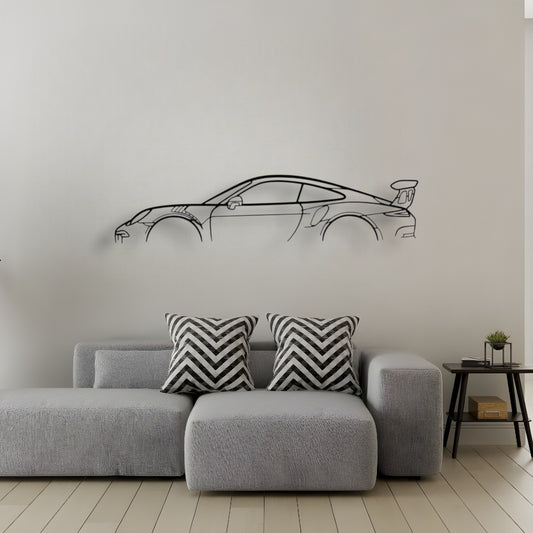 911 GT3 RS model 991 (Décoration Murale en Métal)