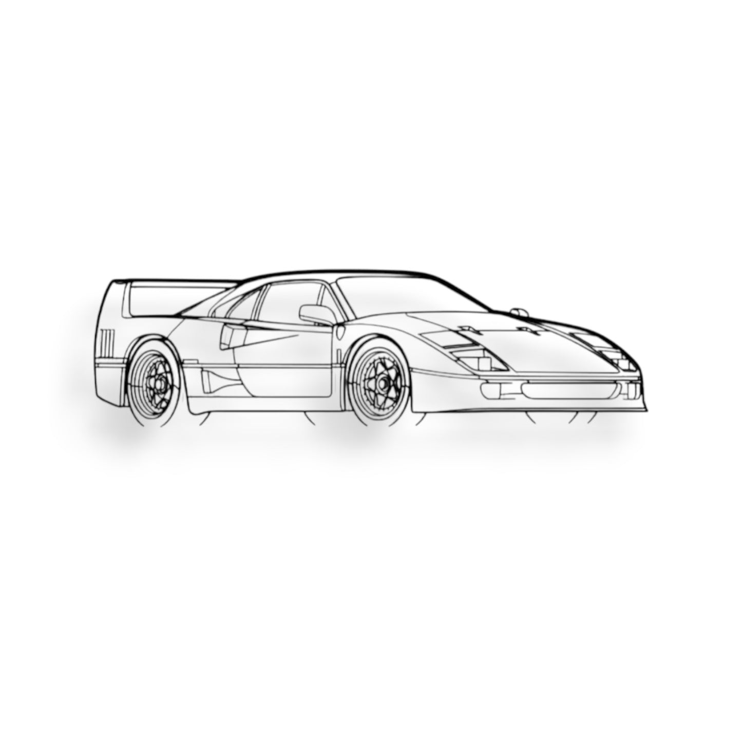 Ferrari F40 (Décoration Murale en Métal)