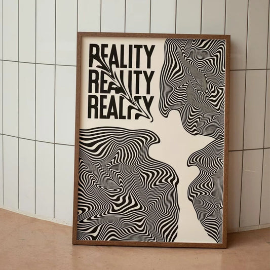 Affiche Psychédélique Rétro Y2K | Déco Murale Minimaliste & Tendance Avec et Sans Cadre