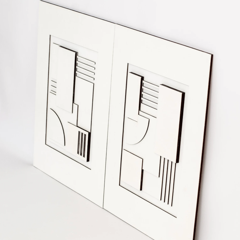 Plaque Murale 3D Abstraite en Bois – Fabriquée à la main