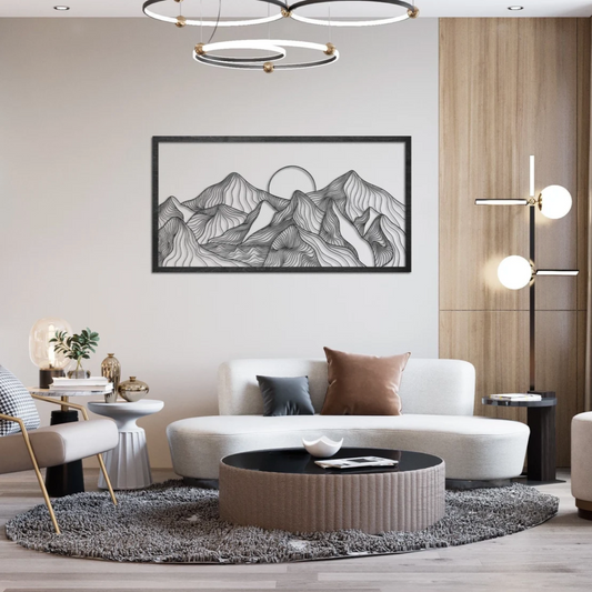 Paysage de Montagne en bois