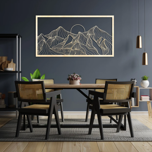 Paysage de Montagne en bois