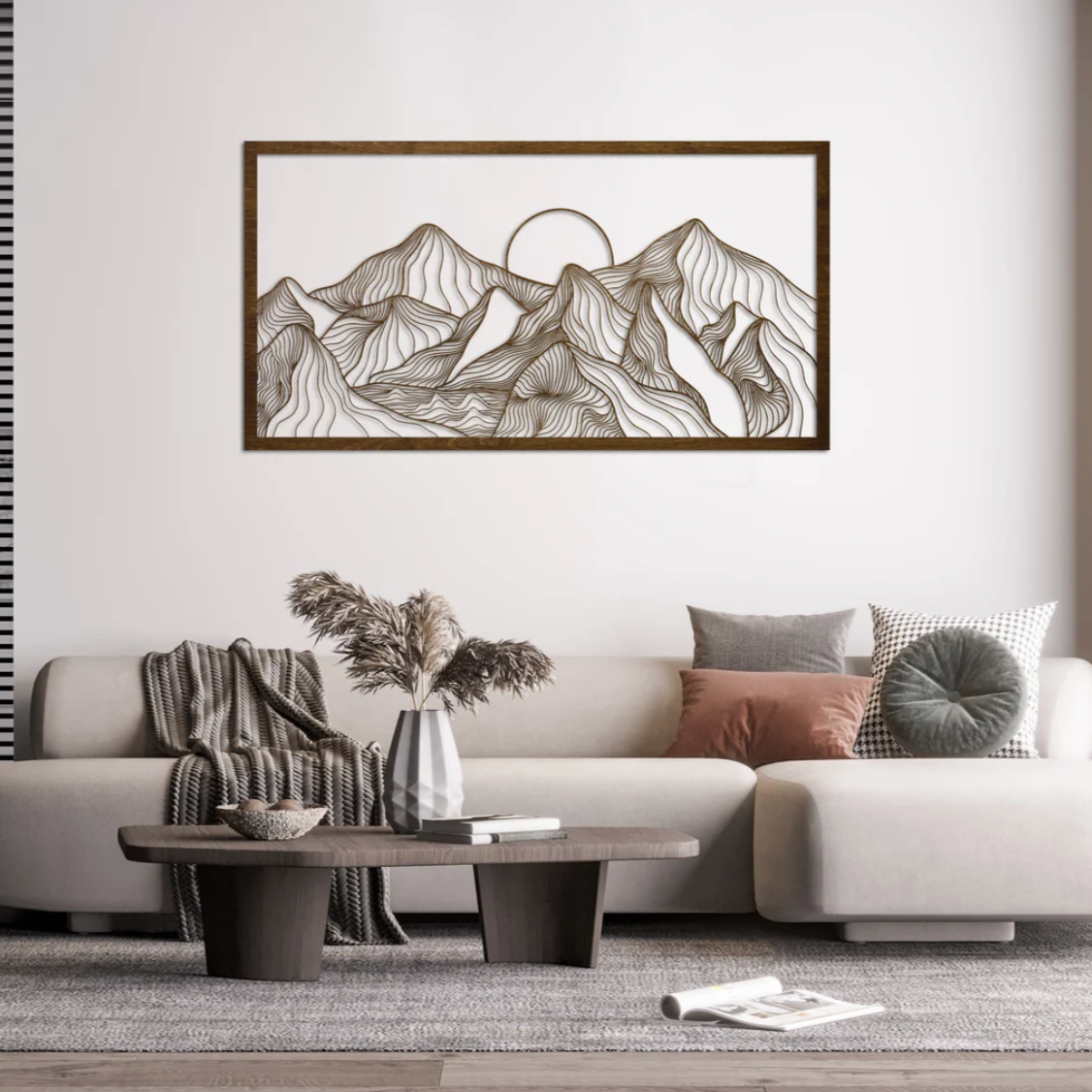 Paysage de Montagne en bois
