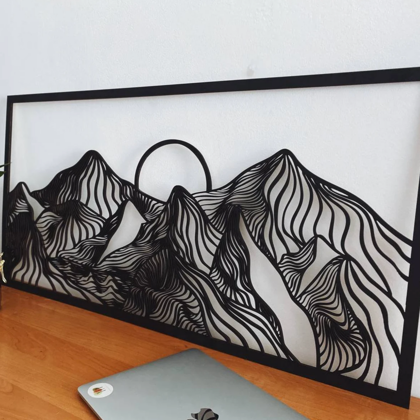 Paysage de Montagne en bois