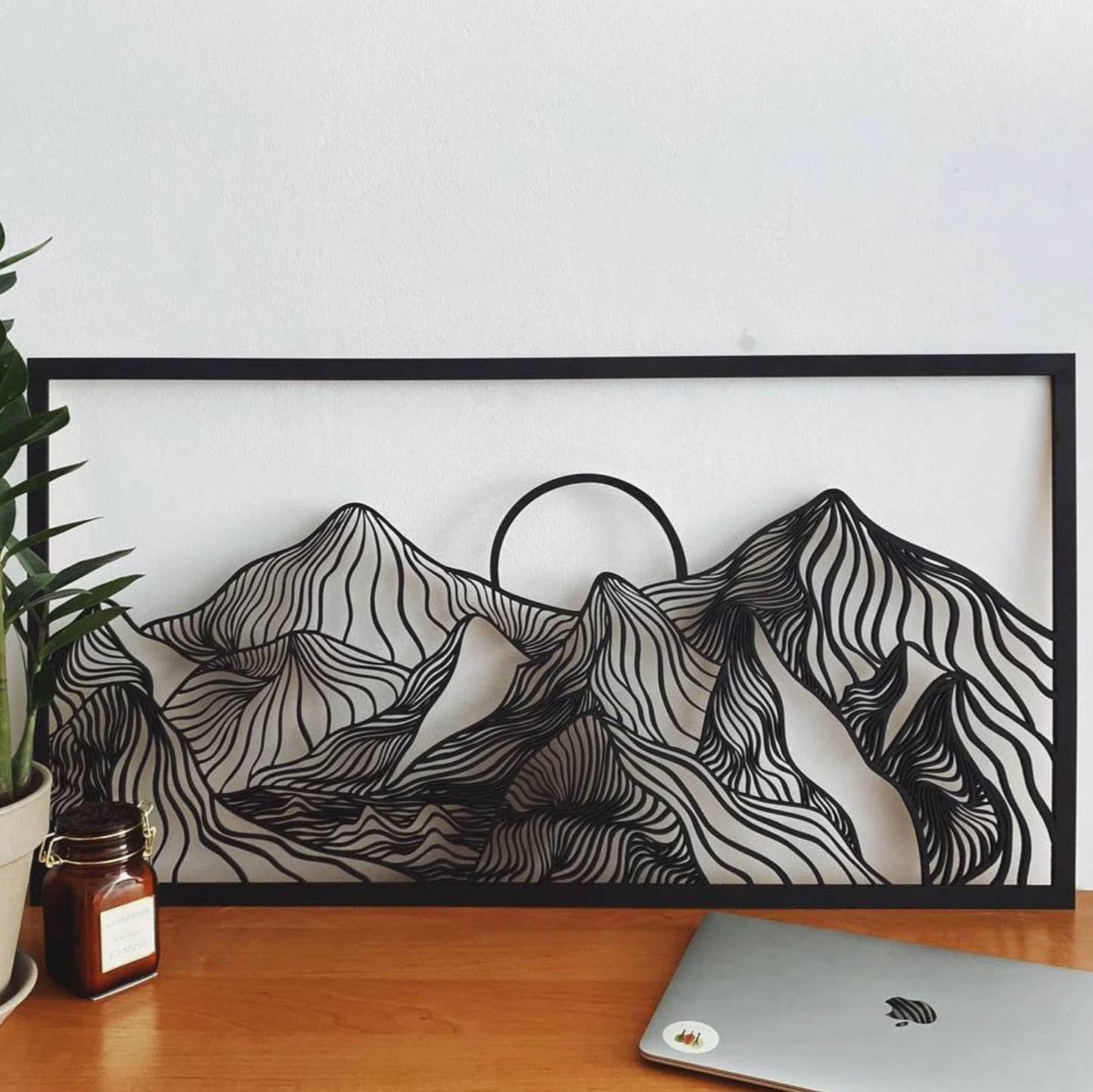 Paysage de Montagne en bois