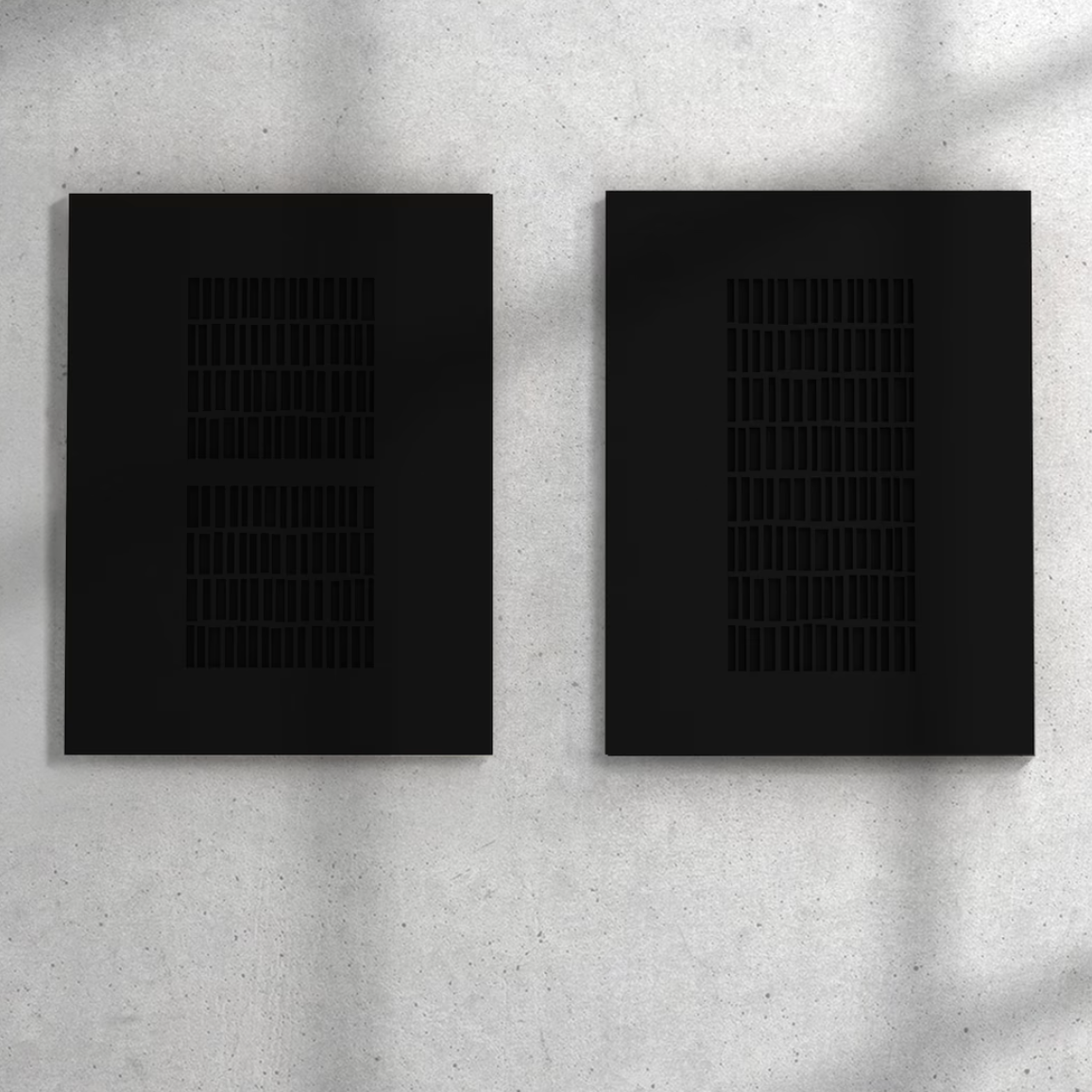 Wabi-Sabi Fait à la Main – Ensemble de 2 Plaques Murales en Bois