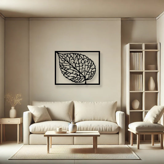 Décoration métallique feuille