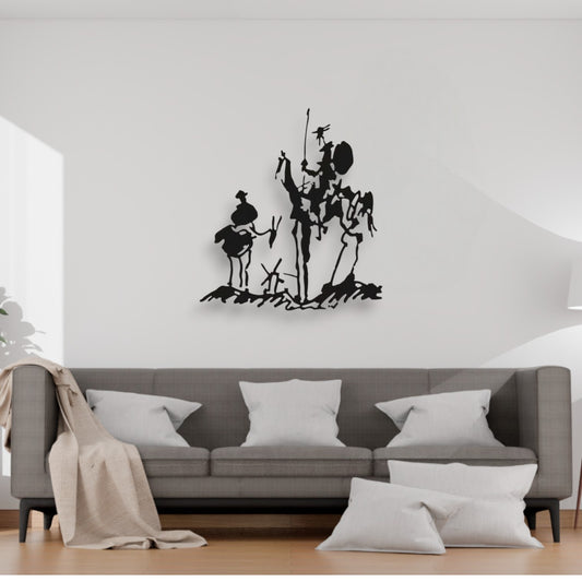 Picasso Don Quichotte (Décoration Murale en Métal)