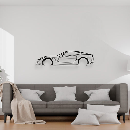 Corvette (Décoration Murale en Métal)