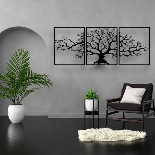 Élégance Triptyque (Décoration Murale en Métal)