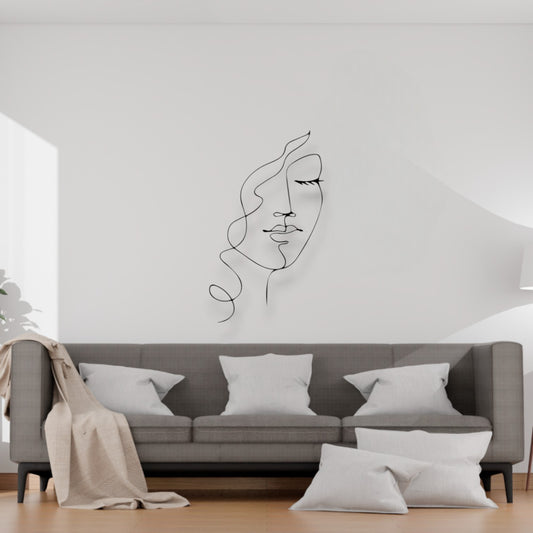 Cheveux bouclés (Décoration Murale en Métal)
