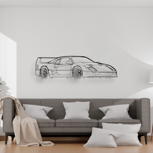 Ferrari F40 (Décoration Murale en Métal)
