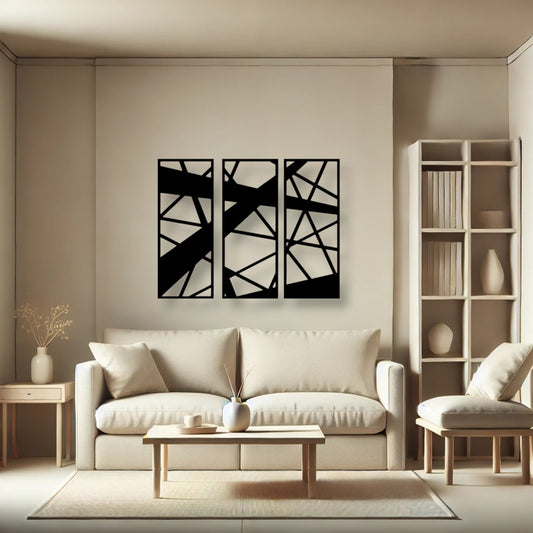 Décoration Murale en Métal - Design Géométrique