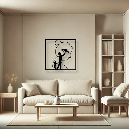 Décoration Murale en Métal - Famille