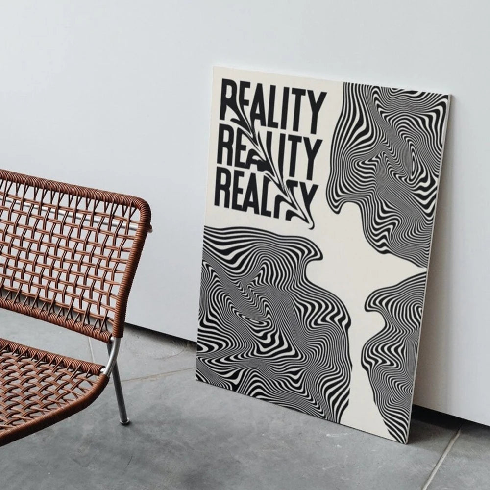 Affiche Psychédélique Rétro Y2K | Déco Murale Minimaliste & Tendance Avec et Sans Cadre