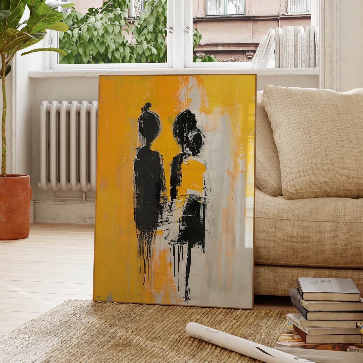 Abstraction moderne : fleur de colibri vibrante (Poser)