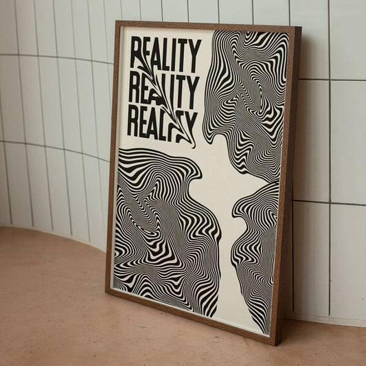 Affiche Psychédélique Rétro Y2K | Déco Murale Minimaliste & Tendance Avec et Sans Cadre