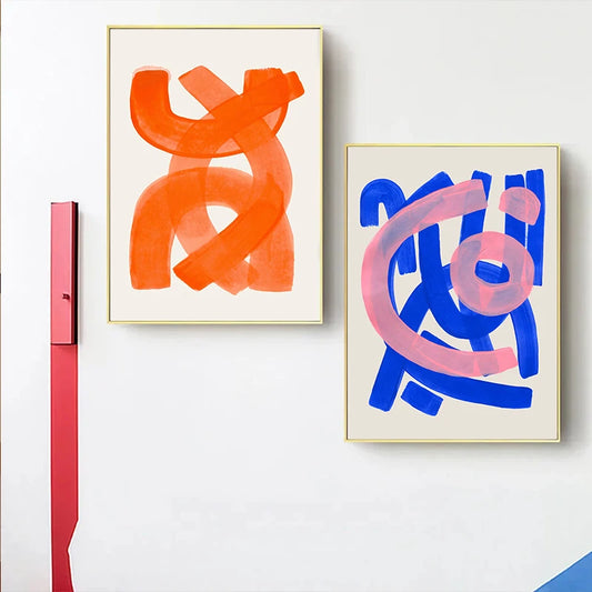 Aquarelle abstraite moderne du milieu du siècle (affiche)