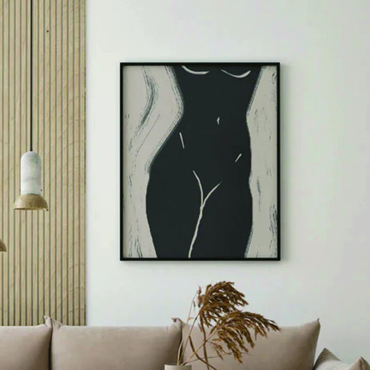 Abstract Nude Minimalist Female Line Art (Poster)