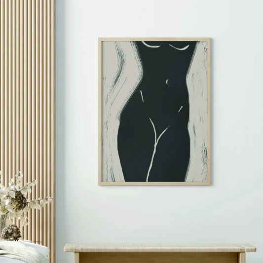Abstract Nude Minimalist Female Line Art (Poster)