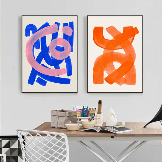 Aquarelle abstraite moderne du milieu du siècle (affiche)
