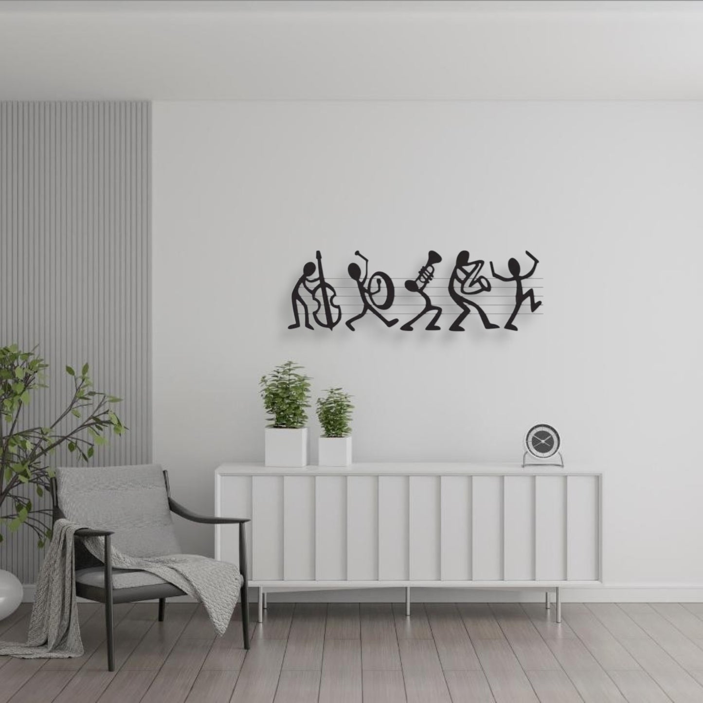 La Musique en Cavale (Décoration Murale en Métal)