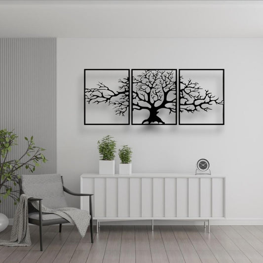 Élégance Triptyque (Décoration Murale en Métal)