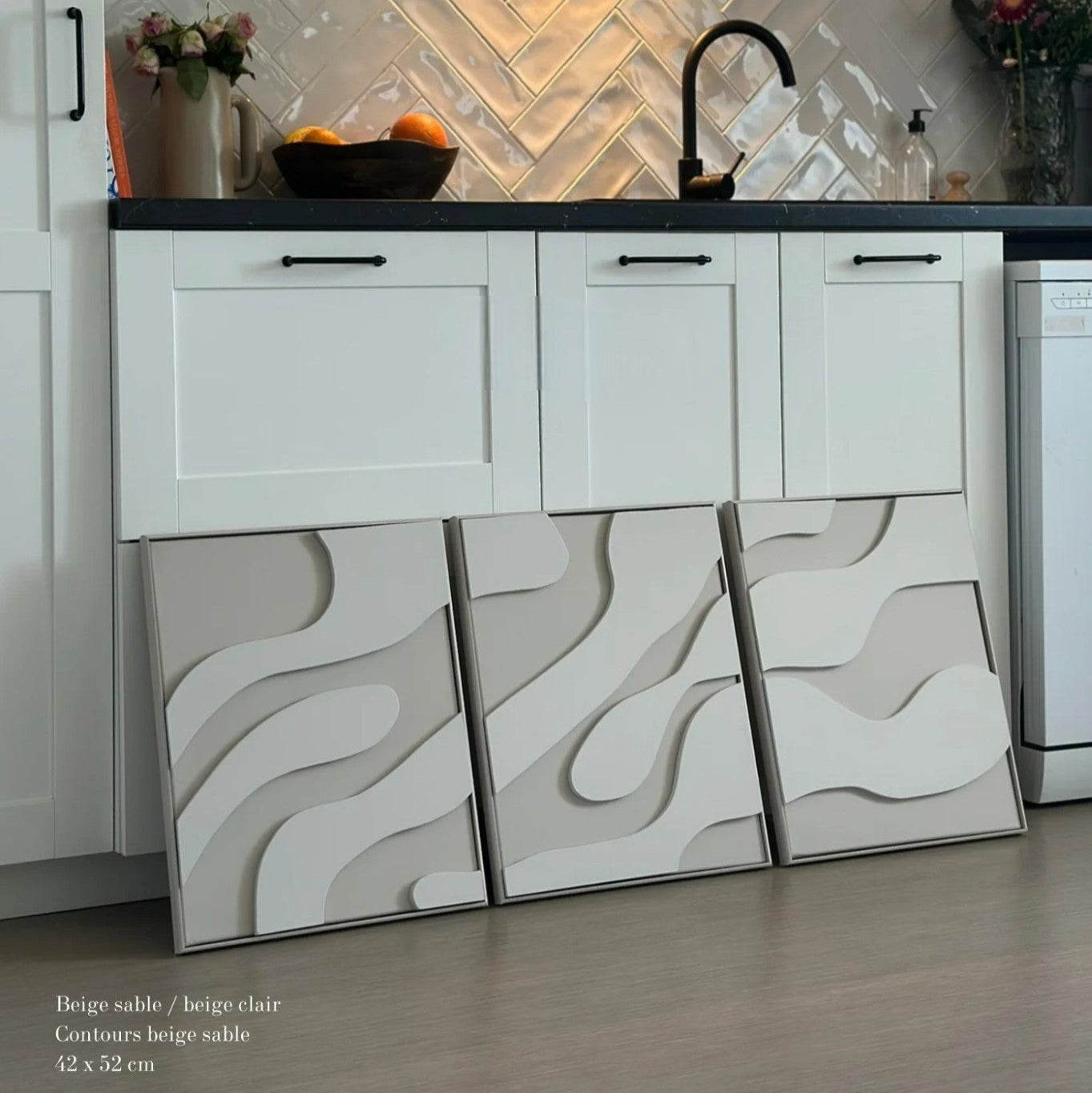 DUO Odessa - Tableaux en relief 3D - Lot de 2