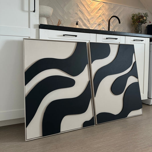 DUO Odessa - Tableaux en relief 3D - Lot de 2
