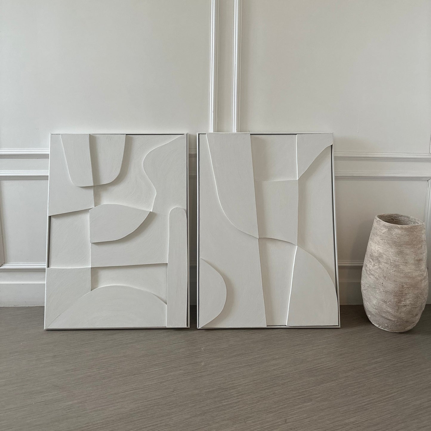 DUO Sienne & Samara - Tableaux en relief 3D - Lot de 2